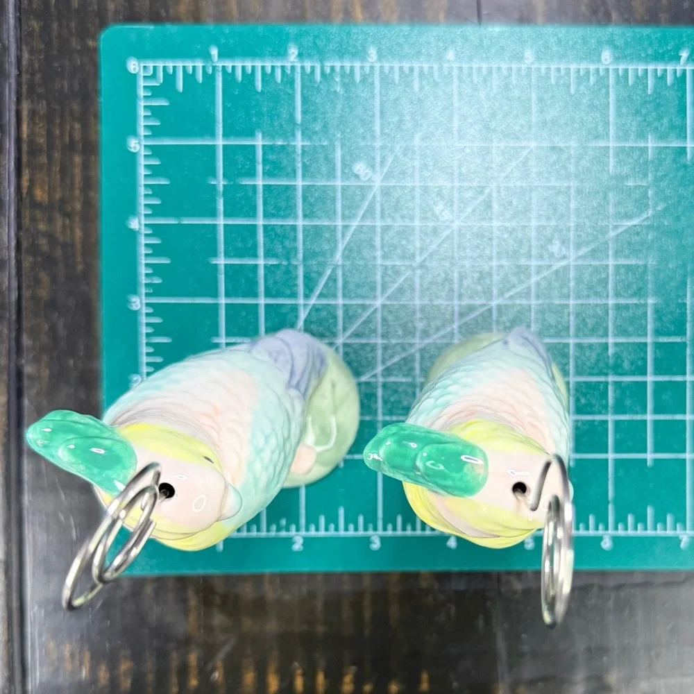 2-pc Ceramic Parrot Bird Photo Card Note Holder Wire Clip Decor Pastel Colors
